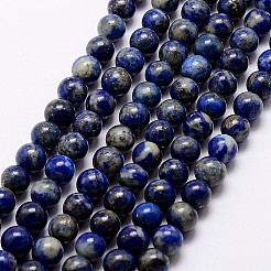 Natural Lapis Lazuli Beads Strands&nbsp;G-A163-07-8mm