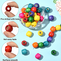200Pcs Dyed Natural Maple Wood Beads&nbsp;WOOD-SP0001-64
