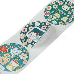 Cartoon Patterns Paper Gift Sticker Rolls&nbsp;DIY-R083-03D