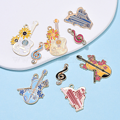 18Pcs 9 Styles Alloy Enamel Pendants&nbsp;ENAM-YW0005-74
