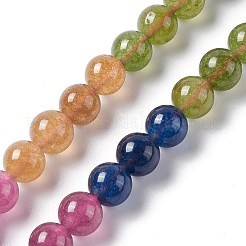 Natural White Jade Imitation Tourmaline Beads Strands&nbsp;G-I334-01B