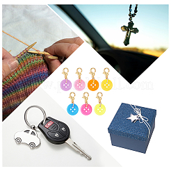 Flat Round Button Stitch Markers&nbsp;HJEW-AB00270