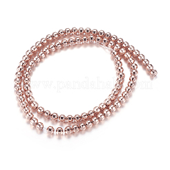 Non-magnetic Synthetic Hematite Beads Strands&nbsp;G-P338-20A-4mm-RG