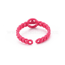 Spray Painted Brass Cuff Rings&nbsp;RJEW-S045-110-NR