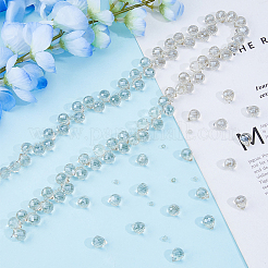 Electroplate Transparent Glass Beads Strands&nbsp;EGLA-FI0001-01A