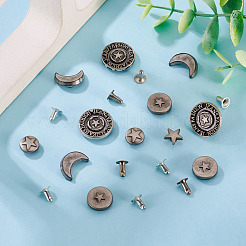 50Pcs 5 Styles Alloy River Studs&nbsp;FIND-TA0009-59