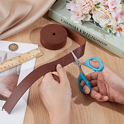 2.5M Single Face Lichee Imitation Leather Ribbons&nbsp;SRIB-WH0011-269B