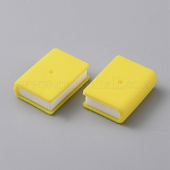 Book Shape Silicone Beads&nbsp;LS-SIL-WH0002-93J
