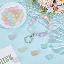 28Pcs 7 Colors Luminous Acrylic Beads&nbsp;OACR-PA0002-06