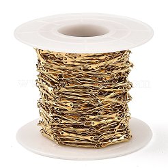 Ion Plating(IP) 304 Stainless Steel Bone Link Chains&nbsp;CHS-G025-15G