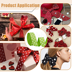 Large Polka Dot Polyester Ribbon&nbsp;OCOR-WH0112-002B