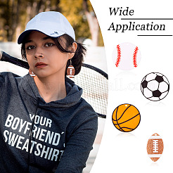 DIY Sport Ball Theme Acrylic Dangle Earrings Making Kit&nbsp;DIY-TA0009-19