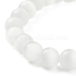 7Pcs 7 Style Natural & Synthetic Mixed Gemstone & Cat Eye Round Beaded Stretch Bracelets Set&nbsp;BJEW-JB08925