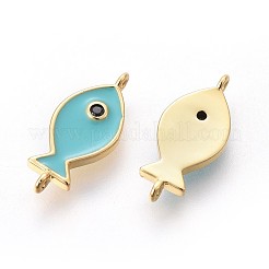 Brass Enamel Links&nbsp;KK-F783-13G