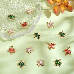6Pcs Brass Cubic Zirconia Pendants&nbsp;JX597A