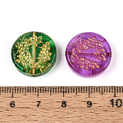 Baking Paint Transparent Glass Beads&nbsp;DGLA-N018-11