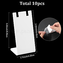 10Pcs L Shaped Acrylic Single Necklace Display Stands&nbsp;NDIS-SC0001-02B