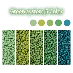 1900Pcs 5 Colors Baking Paint Glass Seed Beads&nbsp;SEED-YW0001-76D