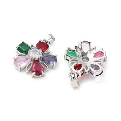 Brass Micro Pave Cubic Zirconia Pendants&nbsp;KK-S532-10P-B
