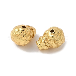 Matte Gold Color 925 Sterling Silver 3 Hole Guru Beads&nbsp;STER-R014-08G