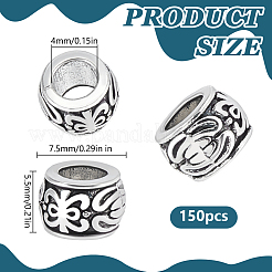 150Pcs Tibetan Style Alloy European Beads&nbsp;FIND-HY0005-18