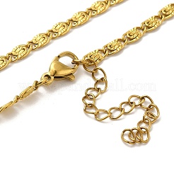 Ion Plating(IP)  304 Stainless Steel Lumachina Chain Necklaces&nbsp;NJEW-C060-01A-G