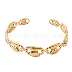 304 Stainless Steel Mariner Chain Cuff Bangles for Women&nbsp;SA-CBA82C8-07G