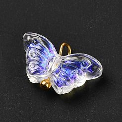 Electroplate Transparent Glass Pendants&nbsp;PALLOY-JF00903