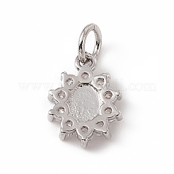 Brass Micro Pave Cubic Zirconia Charms&nbsp;ZIRC-F132-36P