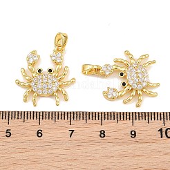 Brass Micro Pave Cubic Zirconia Pendants&nbsp;CU-CBA415D-09G-02