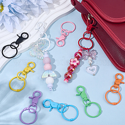 18Pcs 9 Colors Spray Painted Zinc Alloy Swivel Clasps&nbsp;FIND-SP0005-54