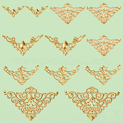 120Pcs 5 Styles Iron Filigree Joiners Links&nbsp;FIND-SC0017-09