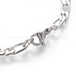 Tarnish Resistant 304 Stainless Steel Figaro Chain Bracelets&nbsp;BJEW-E369-09P