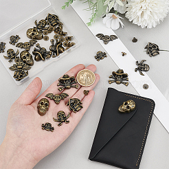 24 Bags 6 Styles Tibetan Style Alloy Rivets&nbsp;FIND-PH0059-92