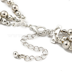 CCB Multi Layer Geometric Metal Round Bead Necklaces&nbsp;LS-NJEW-K261-10P
