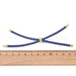 Adjustable Round Braided Microfiber Leather Cord Bracelet Making&nbsp;KK-CBAC260-01G-27