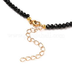 Star with Evil Eye Natural White Shell Beaded Necklaces&nbsp;NJEW-JN03147-02