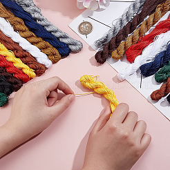 20 Bundles 10 Colors Nylon Braided Cord&nbsp;NWIR-PH0002-37