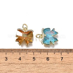 Brass Micro Pave Cubic Zirconia Charms&nbsp;KK-Q043-02G