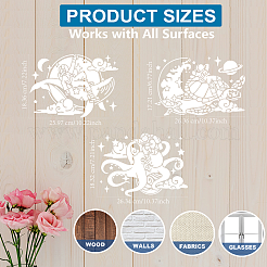1 Set Sea Animals PET Hollow Out Drawing Painting Stencils&nbsp;DIY-MA0004-85