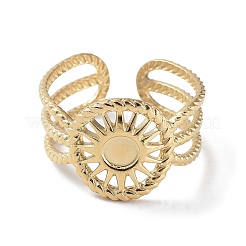 304 Stainless Steel Open Cuff Ring Components&nbsp;STAS-F301-22G