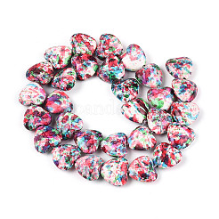 Spray Painted Synthetic Turquoise Beads Strands&nbsp;G-N352-28A-04