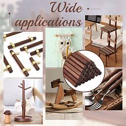 50Pcs Waxed Round Wooden Sticks&nbsp;WOOD-OC0004-26