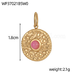 304 Stainless Steel & Natural & Synthetic Gemstone Beaded Pendants&nbsp;STAS-OY010-26G