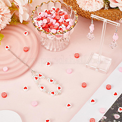 180Pcs 3 Styles Valentine's Day Theme Handmade Polymer Clay Beads&nbsp;CLAY-SP0001-06