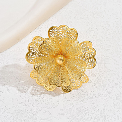 Elegant Middle Eastern Style Flower Iron Cuff Rings for Wedding Party&nbsp;RY8475