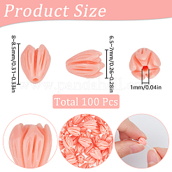 100Pcs Dyed Synthetic Coral Beads&nbsp;CORA-SC0001-03B