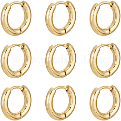 10 Pairs Ion Plating(IP) 304 Stainless Steel Huggie Hoop Earrings&nbsp;EJEW-BBC0002-19A