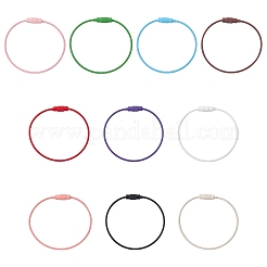 Spray Painted 201 Stainless Steel Wire Cable Keychains&nbsp;BJEW-YW0001-10A