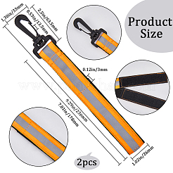 Nylon Firefighter Glove Strap with Reflective Trim&nbsp;FIND-WH0139-83B